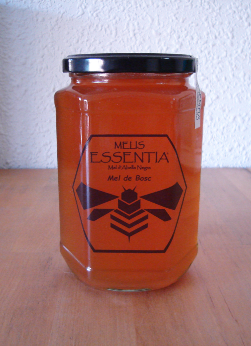 Miel artesanal de abejas negras de bosque 500 g Bote de miel natural de abejas negras de bosque 950g